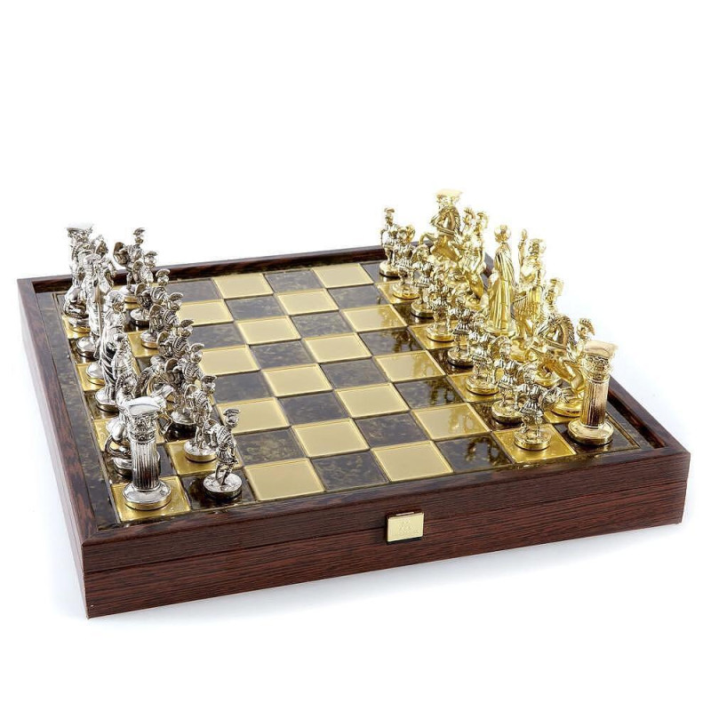 Луксозен шах Manopoulos - Гръцко-Римска война, 41x41 см