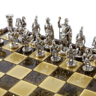 Луксозен шах Manopoulos - Гръцко-Римска война, 41x41 см