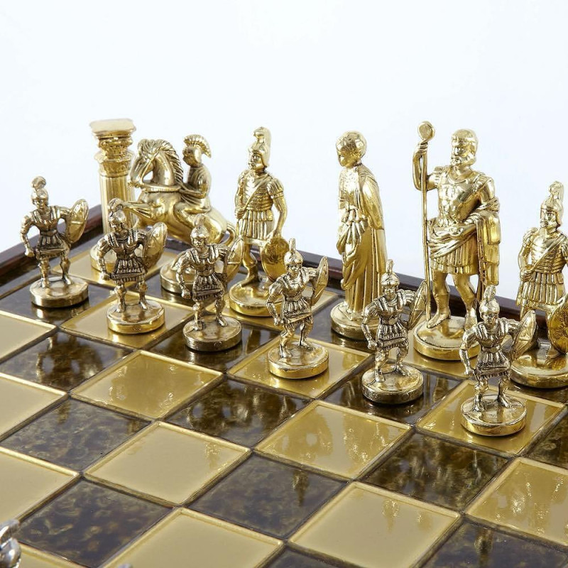 Луксозен шах Manopoulos - Гръцко-Римска война, 41x41 см