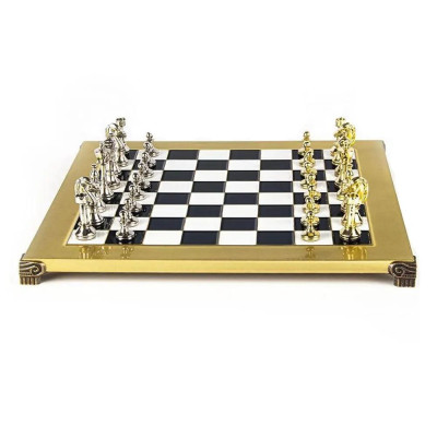 Луксозен шах Manopoulos - Metal Staunton Black/Gold, 36x36 см