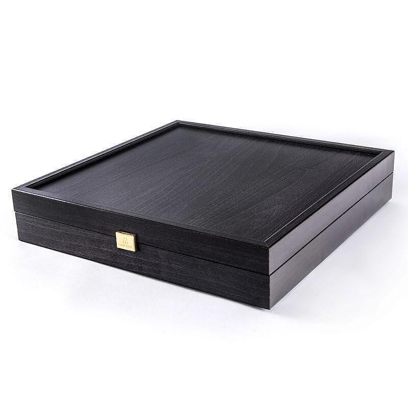 Луксозен шах Manopoulos - Metal Staunton Black/Gold, 36x36 см