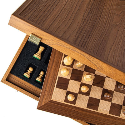 Луксозен шах Manopoulos - Walnut Chess, 40х40см