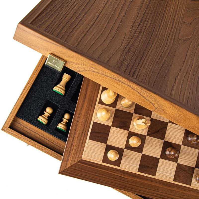 Луксозен шах Manopoulos - Walnut Chess, 40х40см