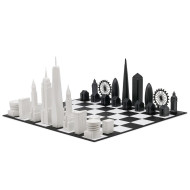 Луксозен шах Skyline Chess - Acrylic London vs New York Edition