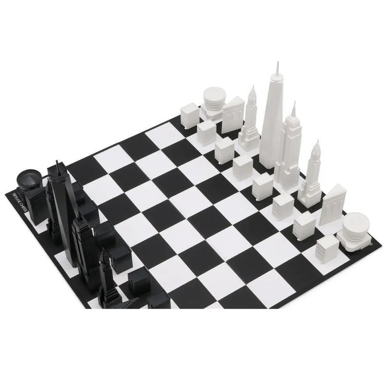 Луксозен шах Skyline Chess - Acrylic New York Edition