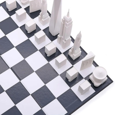 Луксозен шах Skyline Chess - Acrylic New York Edition
