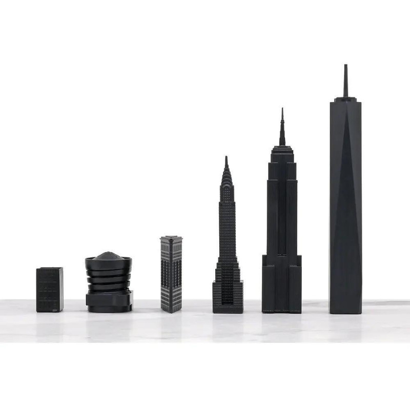Луксозен шах Skyline Chess - Acrylic New York Edition