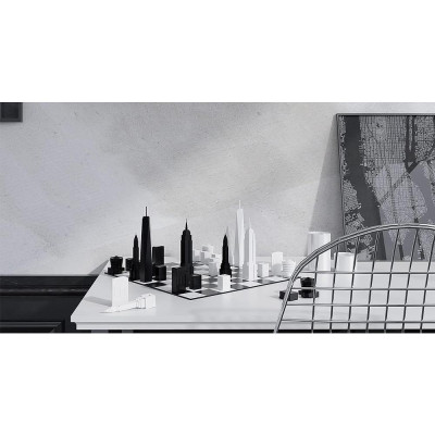 Луксозен шах Skyline Chess - Acrylic New York Edition