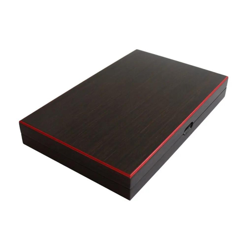 Луксозна табла Italfama - Elegant, палисандрово дърво, с червен кант, 38 x 38 x 5.5 см