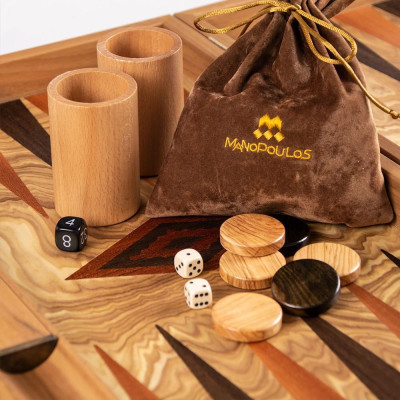 Луксозна табла Manopoulos, маслиново дърво, 60x48 см отворено състояние