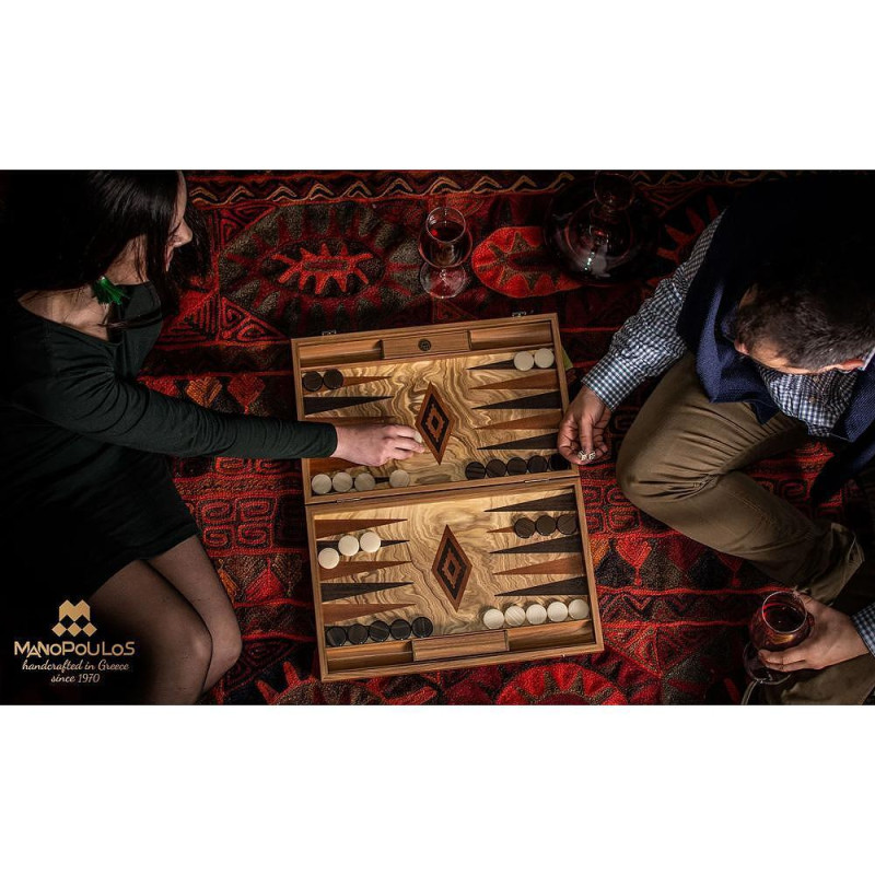 Луксозна табла Manopoulos, маслиново дърво, 60x48 см отворено състояние