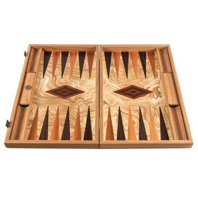 Луксозна табла за игра Manopoulos - Olive Burl, маслиново дърво, 47x38 см