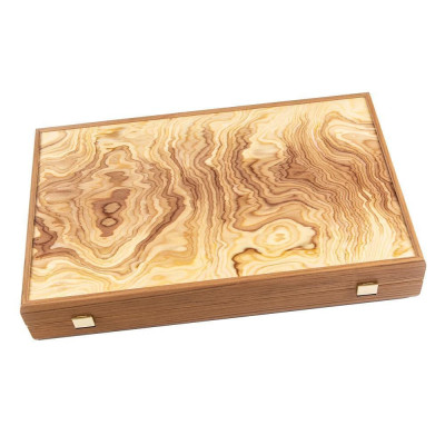 Луксозна табла за игра Manopoulos - Olive Burl, маслиново дърво, 47x38 см