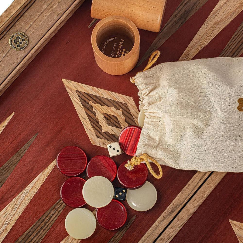 Луксозна табла за игра Manopoulos - Red Oak, 60x48см