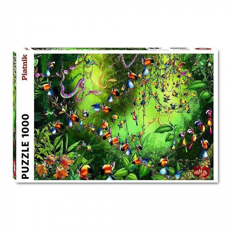 Пъзел от 1000 части Piatnik - Птици в джунглата, Франсоа Руйер