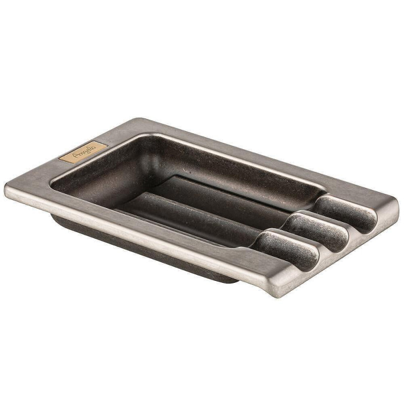 Пепелник Angelo - Brushed Metal, за 3 пури