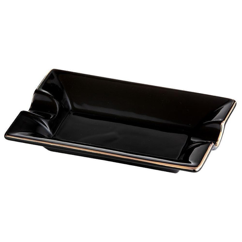 Пепелник за пури Angelo, керамичен, Black/Gold