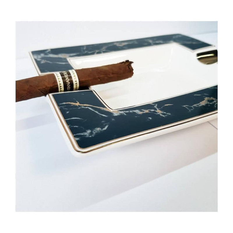 Пепелник за пури Angelo, порцелан, цвят мрамор