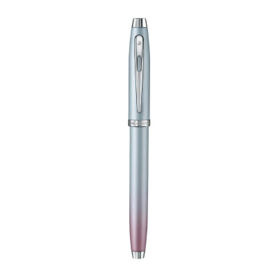 Писалка Sheaffer 100 - Expressions, Chrome-Plated Trims, синя/розова, F перо