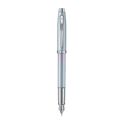 Писалка Sheaffer 100 - Expressions, Chrome-Plated Trims, синя/розова, F перо