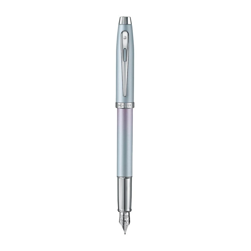 Писалка Sheaffer 100 - Expressions, Chrome-Plated Trims, синя/розова, F перо