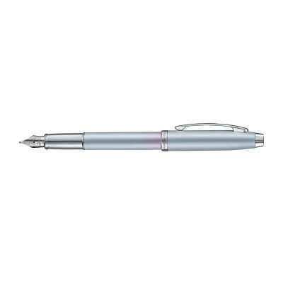 Писалка Sheaffer 100 - Expressions, Chrome-Plated Trims, синя/розова, F перо