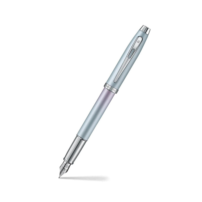 Писалка Sheaffer 100 - Expressions, Chrome-Plated Trims, синя/розова, F перо