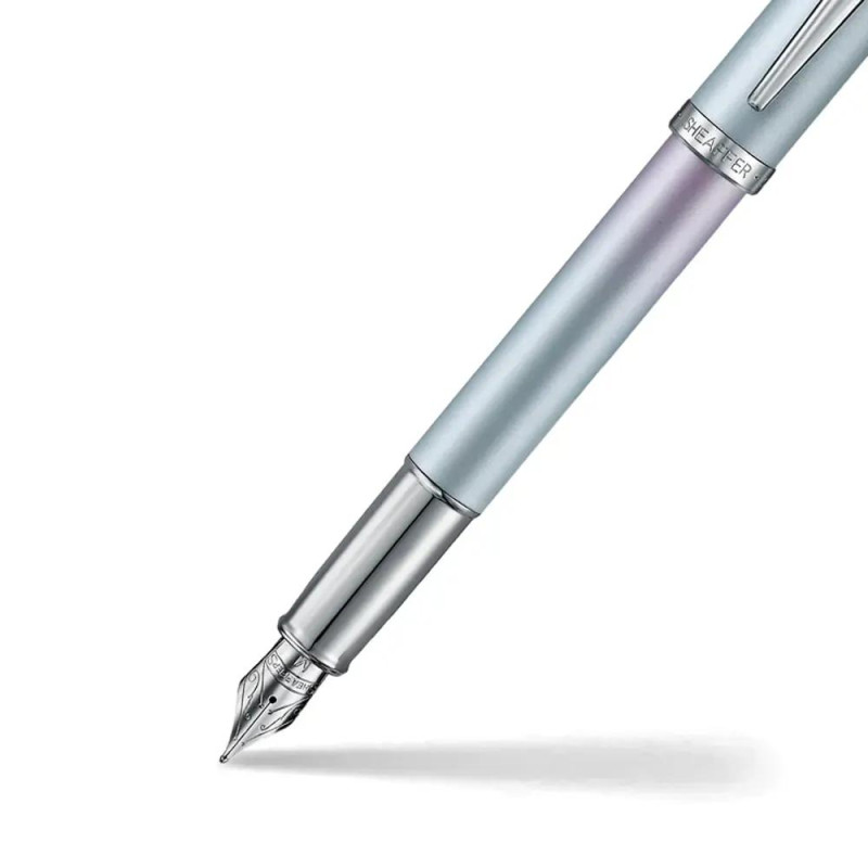 Писалка Sheaffer 100 - Expressions, Chrome-Plated Trims, синя/розова, M перо