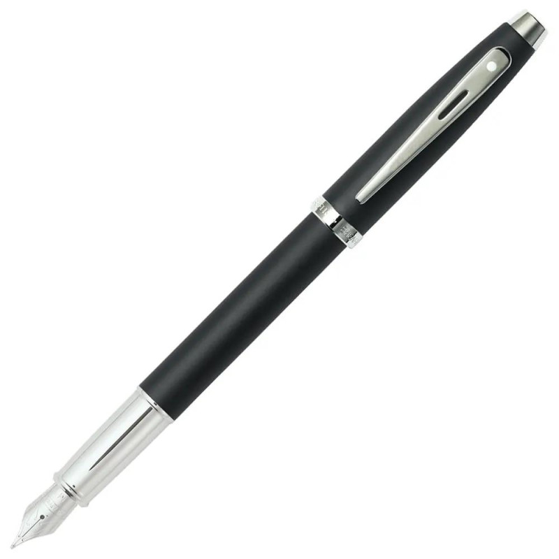Писалка Sheaffer - 100 Matte Nickel Cap and Barrel, черна