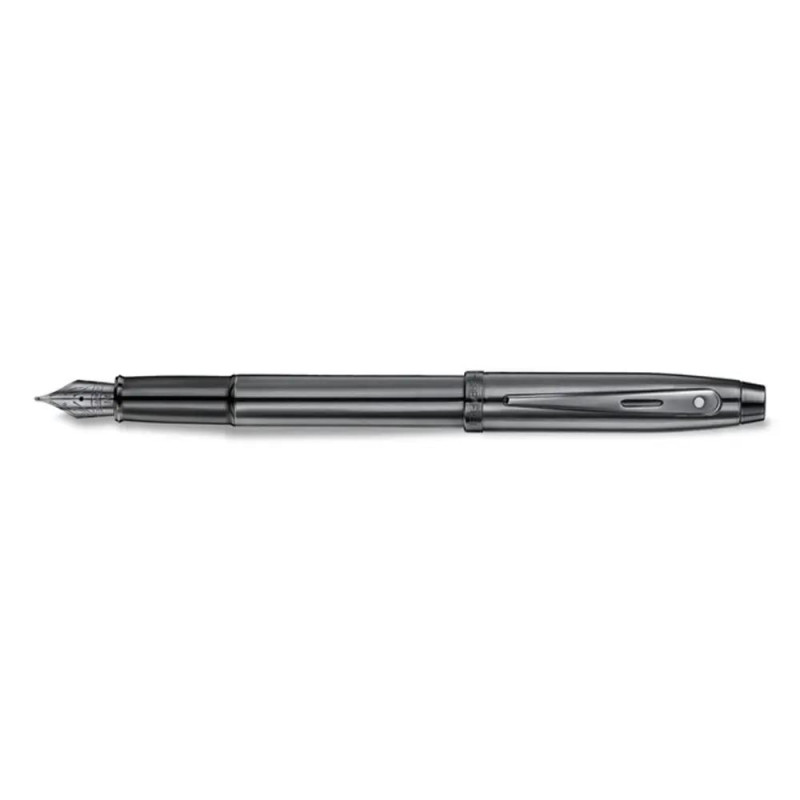 Писалка Sheaffer 100 - Shiny Dark Grey Gun Metal with PVD Trims, размер M
