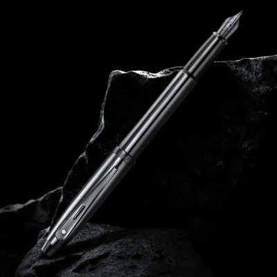 Писалка Sheaffer 100 - Shiny Dark Grey Gun Metal with PVD Trims, размер M