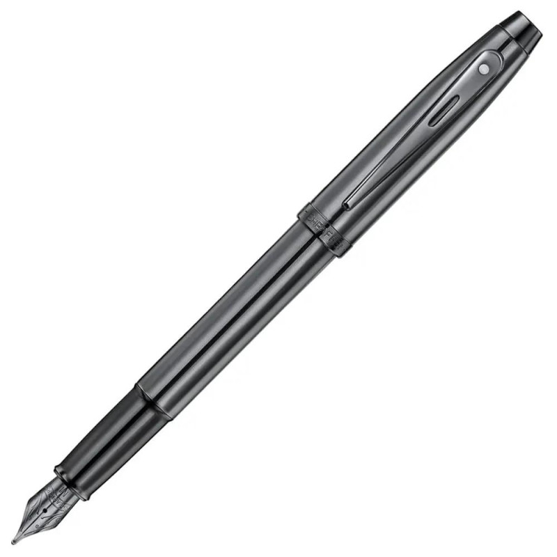 Писалка Sheaffer 100 - Shiny Dark Grey Gun Metal with PVD Trims, размер M
