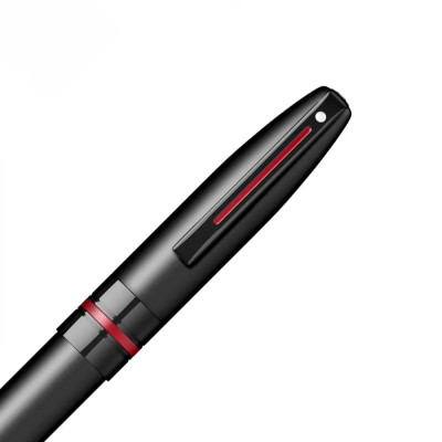Писалка Sheaffer Icon - Matte Black Lacquer with Red PVD Trims