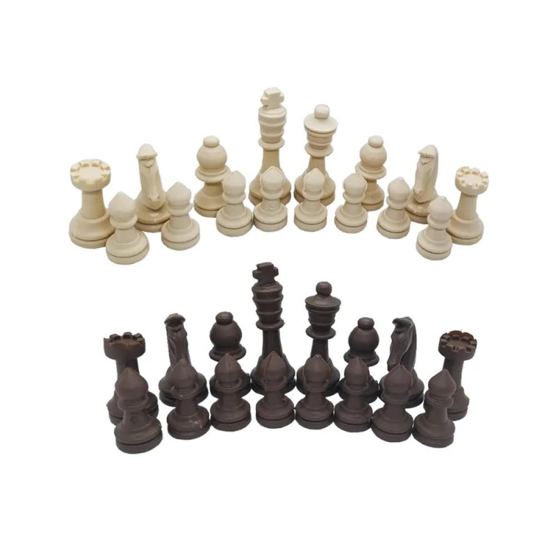 Пластмасови фигури за шах Manopolous, стандартен размер, 5 см