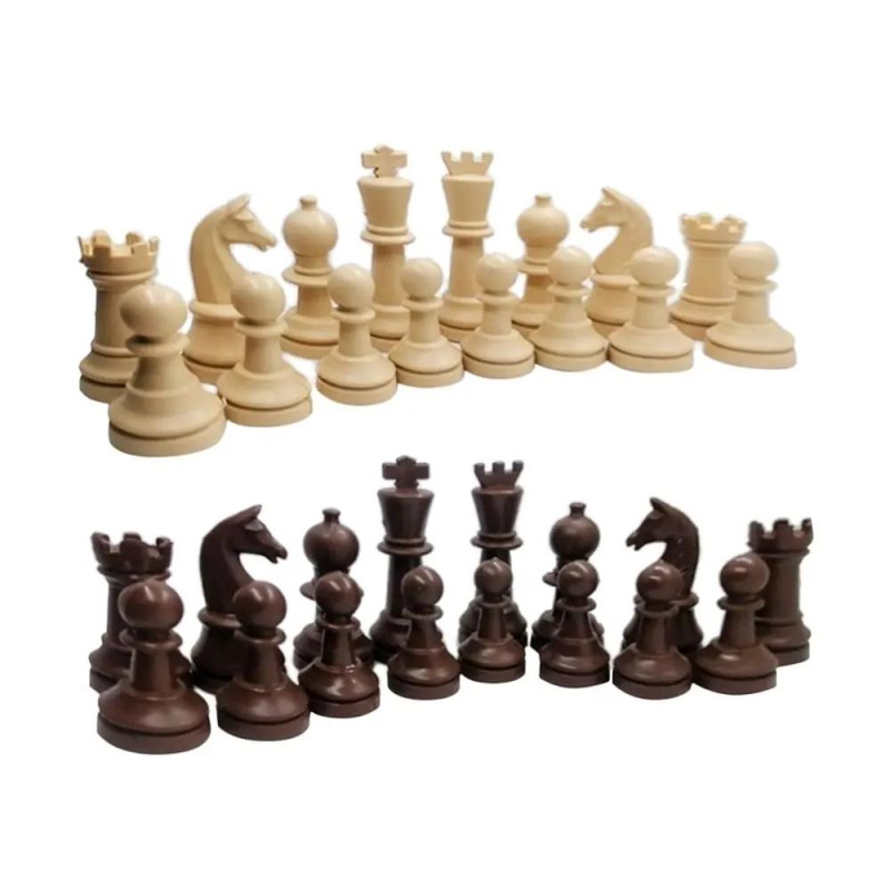 Пластмасови фигури за шах Manopolous, стандартен размер, 8 см