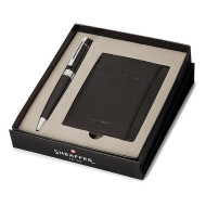 Комплект Sheaffer - химикалка 300 Black CT и калъф за кредитни карти и документи