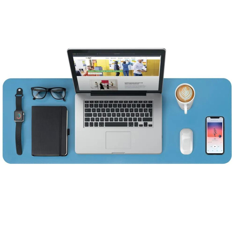 Подложка за бюро Sigel, 80 x 30 см, водоустойчива, синя/зелена