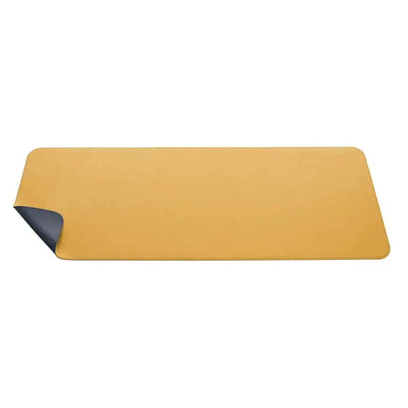Подложка за бюро Sigel, 80 x 30 см, водоустойчива, жълта/сива