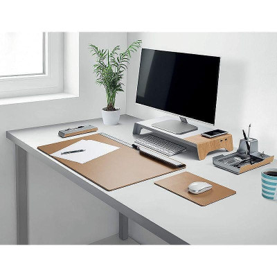 Поставка за бюро Sigel - Smartstyle, изкуствена кожа, коняк