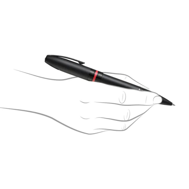 Ролер Sheaffer Icon - Matte Black Laquer with Red PVD Trims