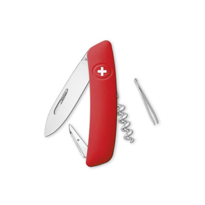 Швейцарско ножче SWIZA - D01, 7.5см острие, 6x функции, червено
