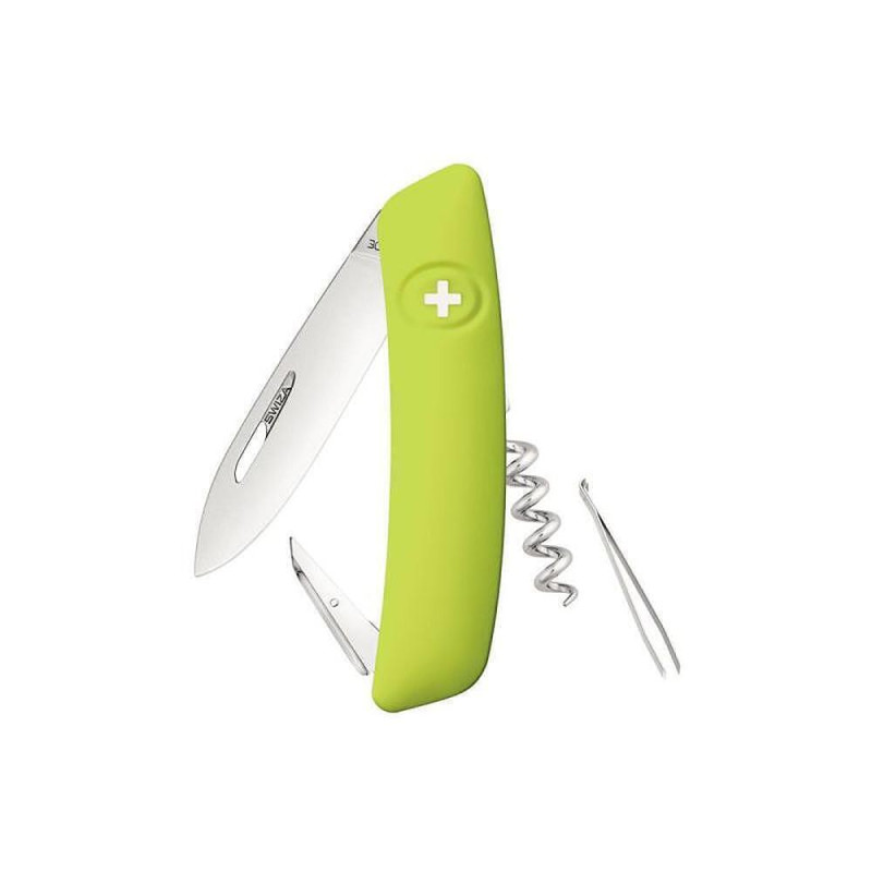 Швейцарско ножче SWIZA - D01, 7.5см острие, 6 функции, зелено