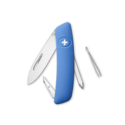 Швейцарско ножче SWIZA - D02, 7.5см острие, 6x функции, синьо