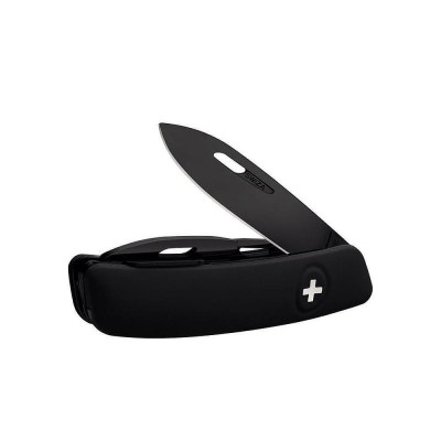 Швейцарско ножче SWIZA - D03 All Black, 7.5см острие, 11x функции, черно