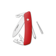 Швейцарско ножче SWIZA - D04, 7.5см острие, 11x функции, червено