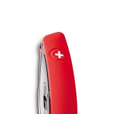 Швейцарско ножче SWIZA - D04, 7.5см острие, 11x функции, червено
