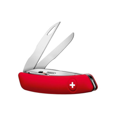 Швейцарско ножче SWIZA - D07, 7.5см острие, 12x функции, червено
