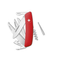 Швейцарско ножче SWIZA - D09, 7.5см острие, 13x функции, червено