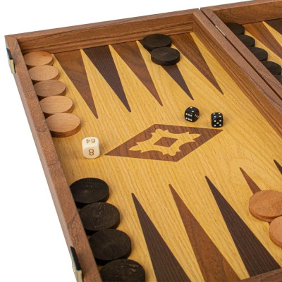 Табла за игра Manopoulos - Oak & Walnut, 52x48 см