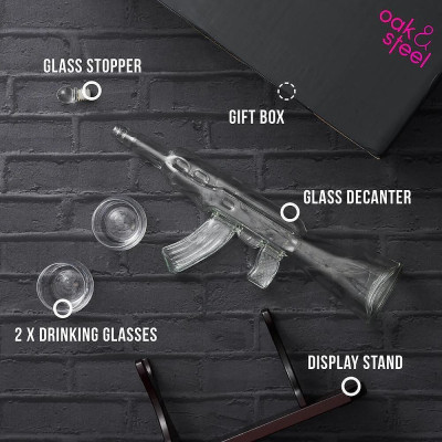 Уиски сет Oak & Steel Kalashnikov - декантер с две чаши